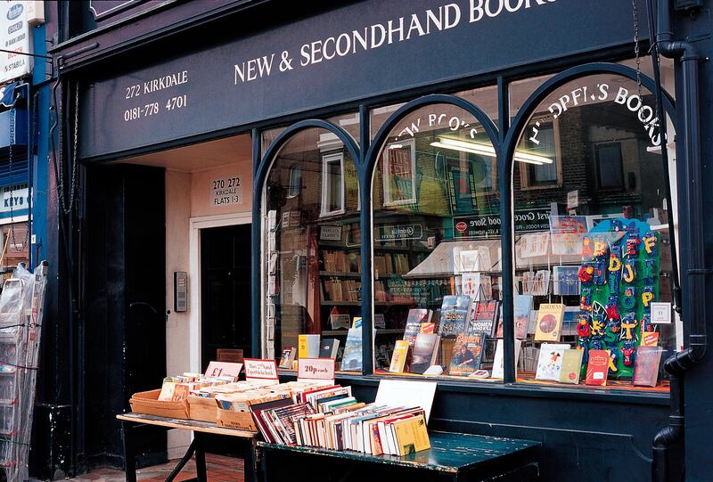 Secondhand books for sale on table outside Bookshop, Sydenham, London, London, England. Getty Images