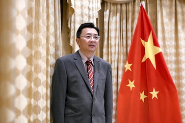 Ni Jian, the Chinese ambassador to the UAE, says cooperation between China and the UAE on Covid-19 has entered a new phase. Khushnum Bhandari / The National