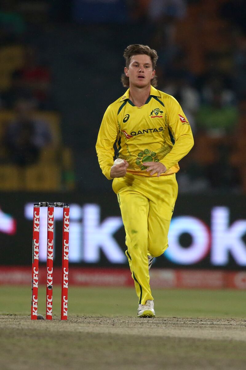 Australian leg-spinner Adam Zampa, who finished with figures of 4 for 48. AP 