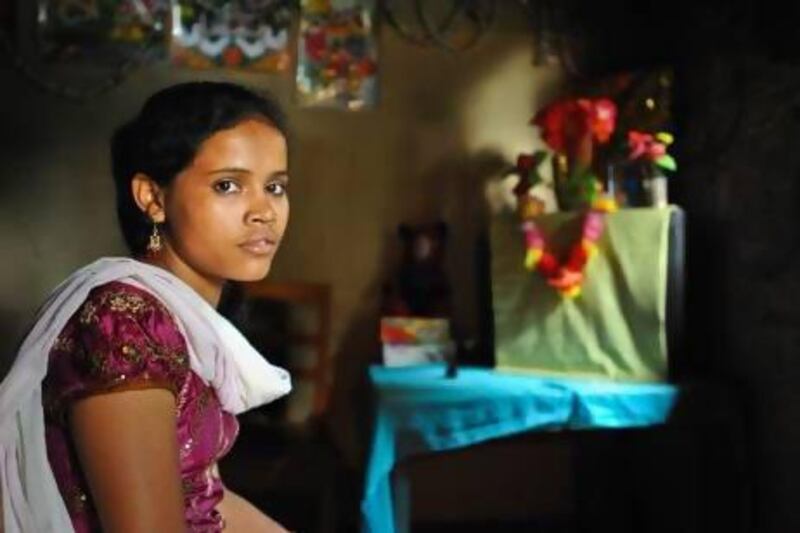 Rabina Khatun, 18, in her home in Lakhimpur district, Assam. She was trafficked to Delhi at the age of 14 and was later gang raped. Photo by Gethin Chamberlain