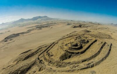 Aerial view of the Fortified Temple at Chankillo Astronomical Complex. Municipalidad Provincial de Casma / IDARQ