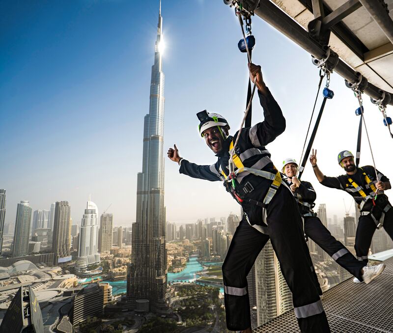 While the ledge is free of all protective barriers, visitors will be provided with safety harnesses.