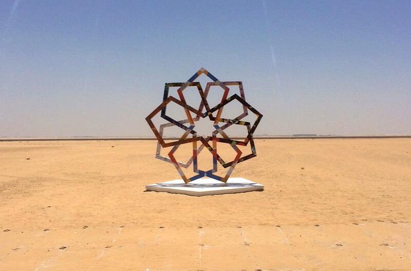 Unveiling of the expo sculpture at the Expo 2020 site in Dubai. Mustafa Alrawi / The National