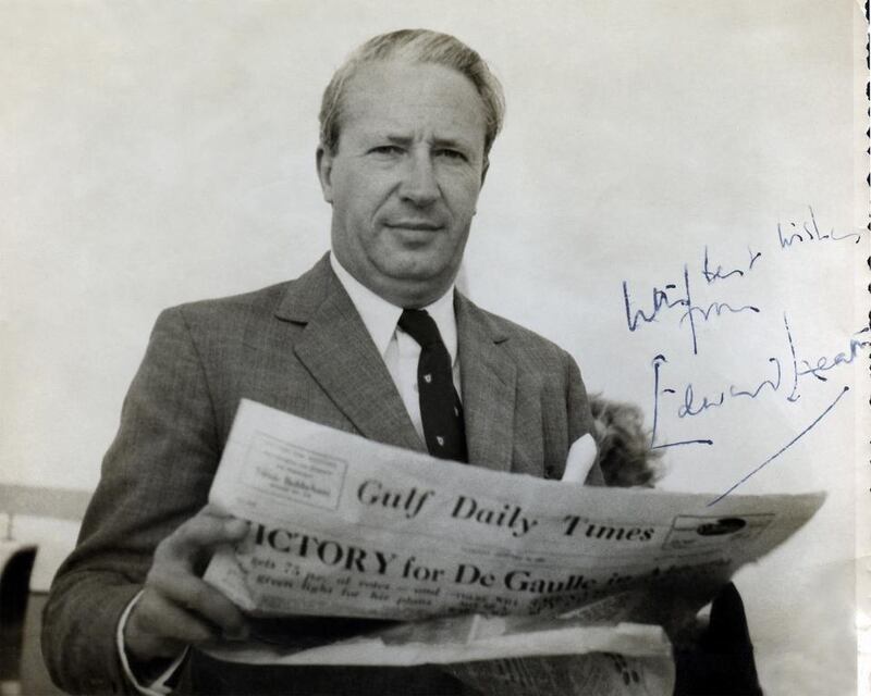 Edward Heath, Prime Minister of United Kingdom, Sharjah, 1960sThe International Leaders series © Noor Ali Rashid Archives