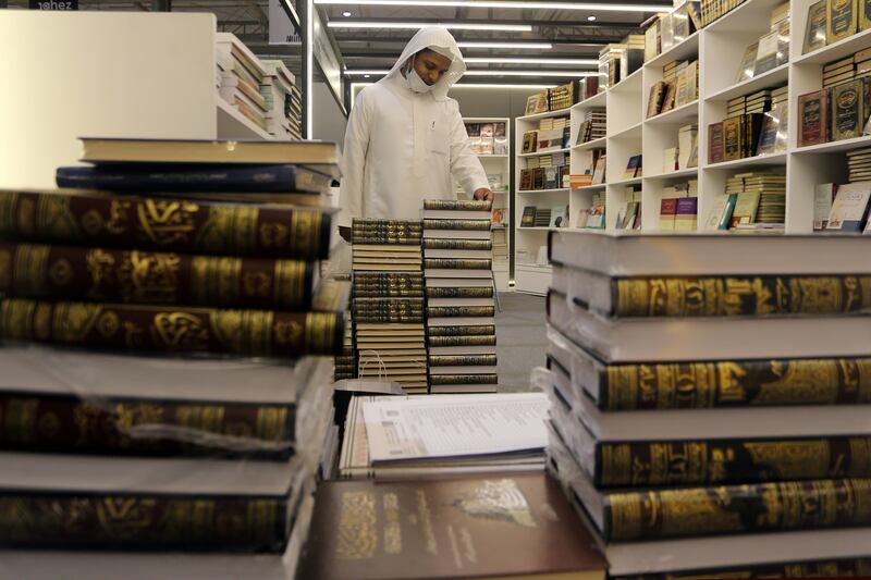 Books on display at the Riyadh International Book Fair.