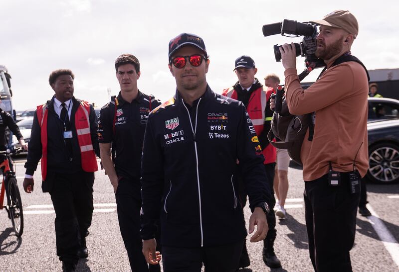 Red Bull's Sergio Perez will start the race on pole. EPA