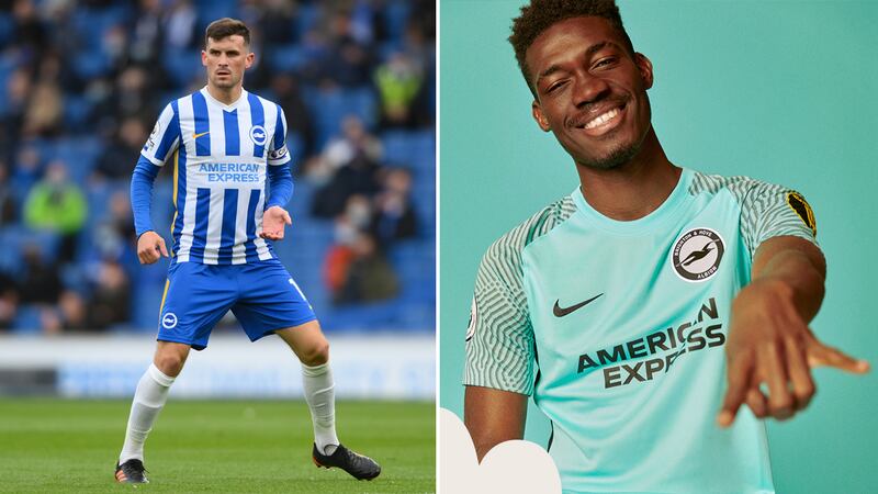 Brighton & Hove Albion: Good effort all round. The width of the stripes on the home shirt makes it really pack a punch, while the shoulders on the away shirt jazz things up a bit. You know you'd feel proud wearing these kits. RATING: 8/10