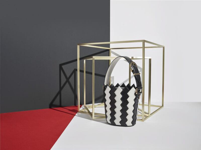 Sara Battaglia’s pre-fall 2017 handbag collection for Salvatore Ferragamo features the fashion house’s signature zigzag motifs. Courtesy of Salvatore Ferragamo 