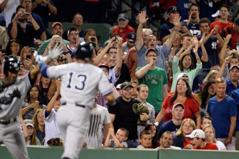 Alex Rodriguez's home run was inspired by an incident earlier when he was hit by a fastball from the Red Sox.