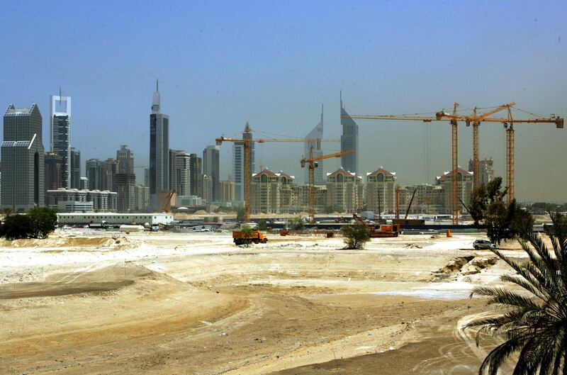 The Burj Khalifa construction site on April 29, 2005, when the project was still known as Burj Dubai. AFP