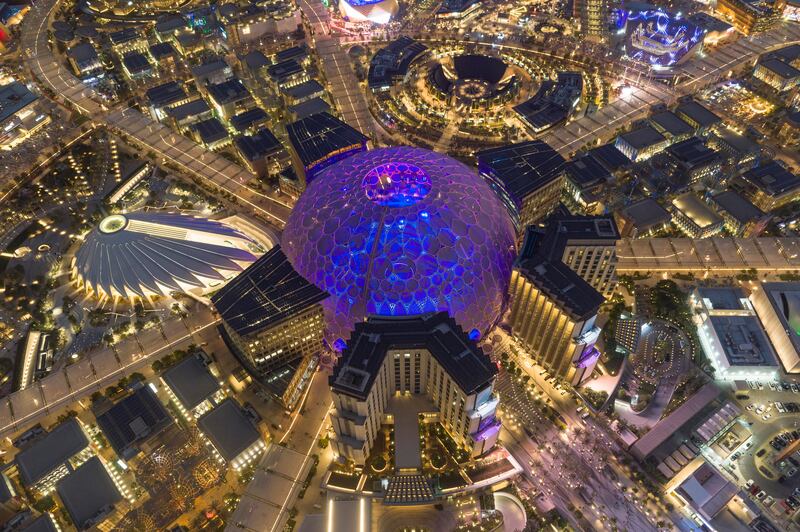 An aerial view of Al Wasl Plaza at Expo 2020 Dubai, which kick-started on October 1. Image: Expo 2020 Dubai