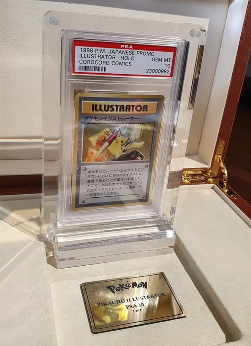 The world's most expensive Pokemon card, which sold for Dh19m. 