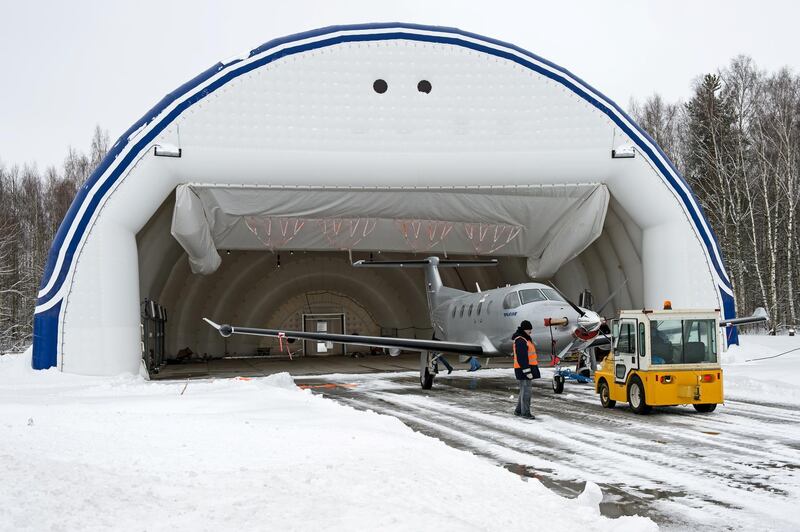 Portable aircraft hangars. Courtesy: Aviatech