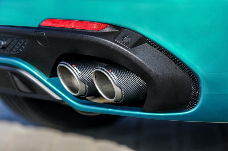 The Quadrifoglio exhaust.