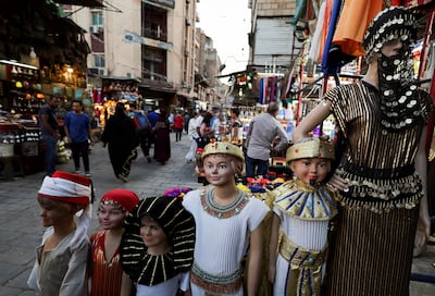 Traditional handmade clothes on display in old Cairo but much of Egypt's population could soon be struggling to afford the basics. Reuters
