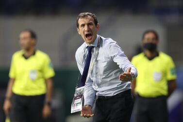 Rodolfo Arruabarrena, head coach of UAE, reacts during the FIFA World Cup 2022 Qualifiers soccer match between the UAE and South Korea in Dubai, United Arab Emirates, 29 March 2022.   EPA / ALI HAIDER