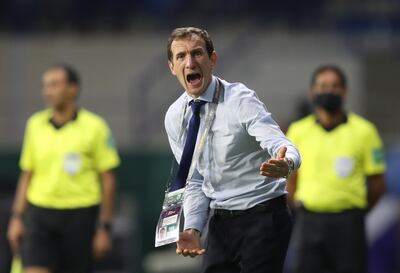 UAE coach Rodolfo Arruabarrena watches the victory. EPA