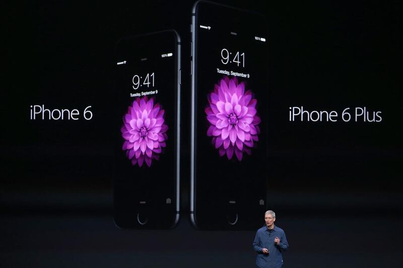 Apple CEO Tim Cook announces the iPhone 6. Justin Sullivan/ Getty Images/ AFP