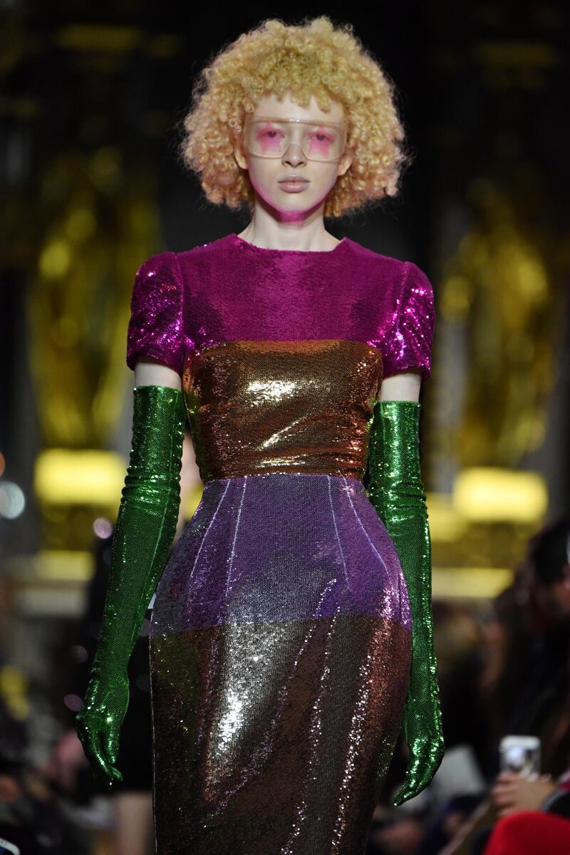 Schiaparelli's 2019 Spring-Summer Haute Couture collection fashion show in Paris, on January 21, 2019. Getty Images