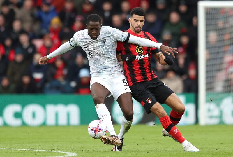 Ibrahima Konate - 7 Looked more composed than the experienced Van Dijk in the first half. Made a number of last-ditch tackles to deny the Cherries in the second half. PA