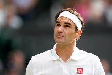 FILE PHOTO: Jul 7, 2021; London, United Kingdom; Roger Federer (SUI) plays against Hubert Hurkacz (POL) in the quarter finals at All England Lawn Tennis and Croquet Club.  Mandatory Credit: Peter van den Berg-USA TODAY Sports / File Photo