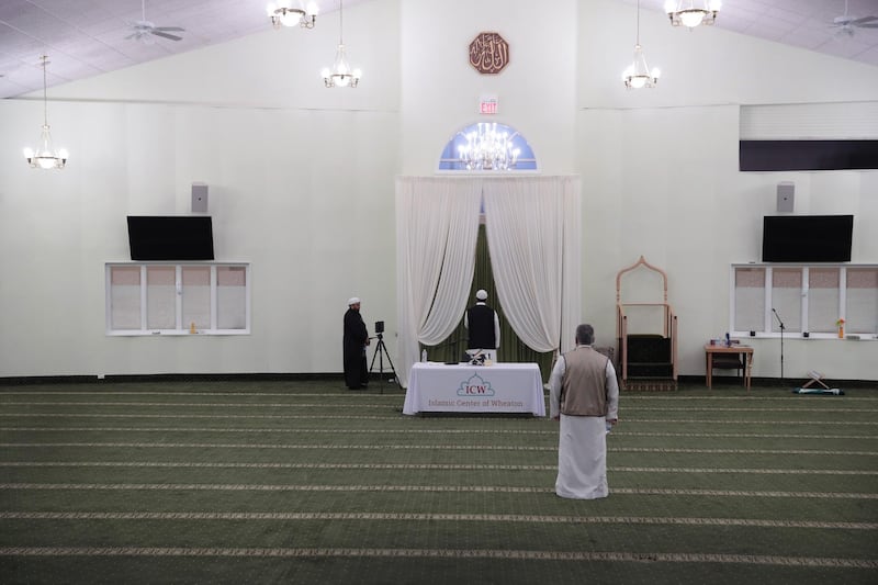 The near-empty Islamic Centre of Wheaton on April 24, 2020 in Wheaton, Illinois. AFP
