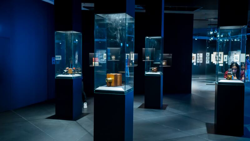 Historically important models of cameras on display 