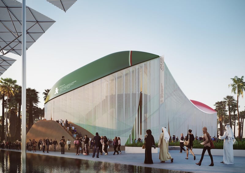 Rendering of Italian pavilion at Expo 2020. Courtesy: Italy Expo 2020