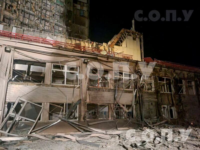 Damaged buildings in Odesa following Russia's latest attack on Ukraine. Reuters