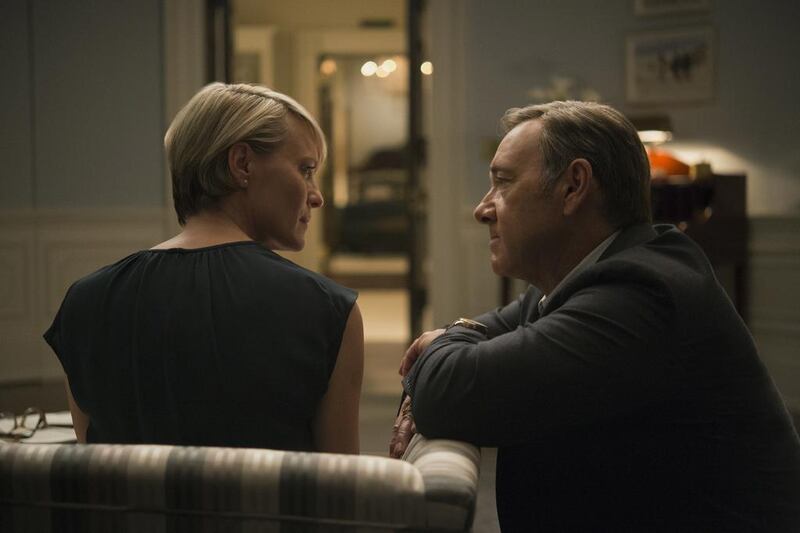 Robin Wright and Kevin Spacey in the Netflix drama House of Cards. David Giesbrecht for Netflix