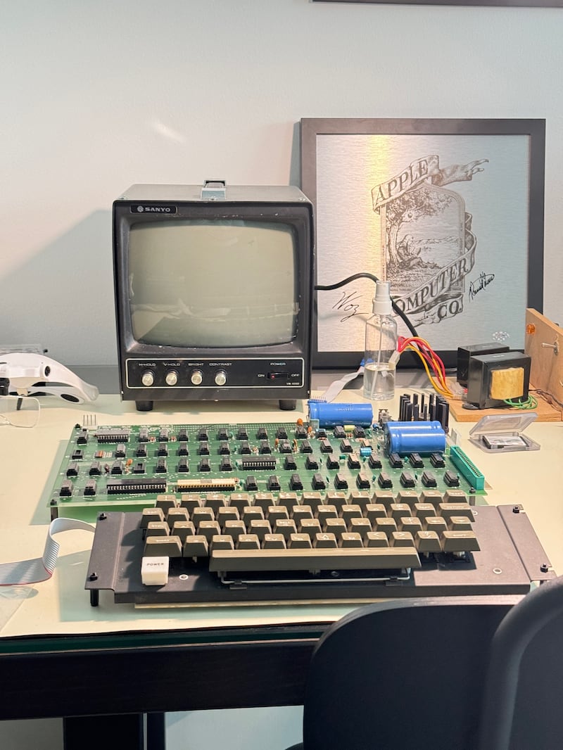 The Apple Computer 1 computer was signed by Apple co-founder Steve Wozniak. The National