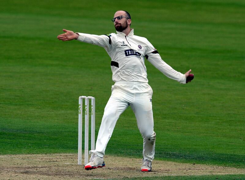 LEEDS, ENGLAND - SEPTEMBER 02:  Jack Leach of Somerset bowls during the  LV County Championship match between Yorkshire and Somerset at Headingley on September 2, 2015 in Leeds, England.  (Photo by Nigel Roddis/Getty Images)