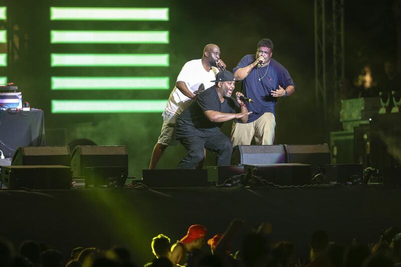 American hip hop group De La Soul perform during Sandance at Atlantis the Palm, October 10, 2014. Sarah Dea / The National 

