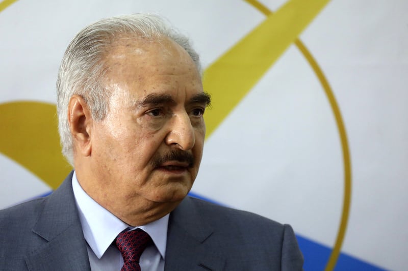 Libya's eastern military chief Khalifa Haftar registered on November 16 to run for president in the December 24 election. AFP