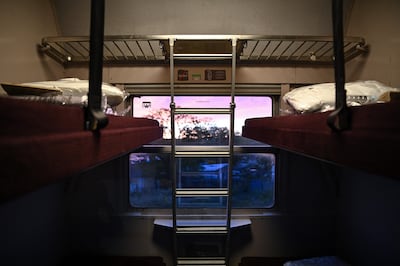 A sleeper car of the Paris-Nice night train. AFP