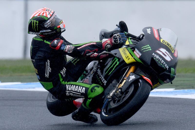 Italian Moto3 rider Romano Fenati riding a Honda crashes out on turn 10 during the Free practice 3, at the Australian Motorcycle Grand Prix 2017 on Phillip Island, Victoria, Australia. Joe Castro / EPA