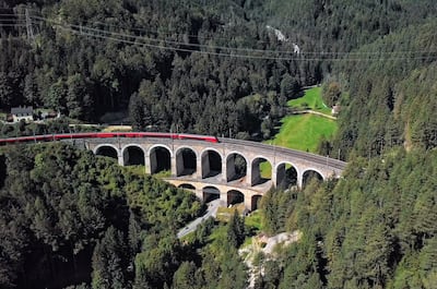 The Semmering Railway runs between Gloggnitz and Murzzuschlag in Austria. Getty Images