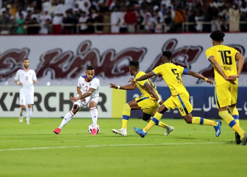 Sharjah, in white, are one of four teams from the UAE taking part in this year's AFC Champions League. Chris Whiteoak / The National