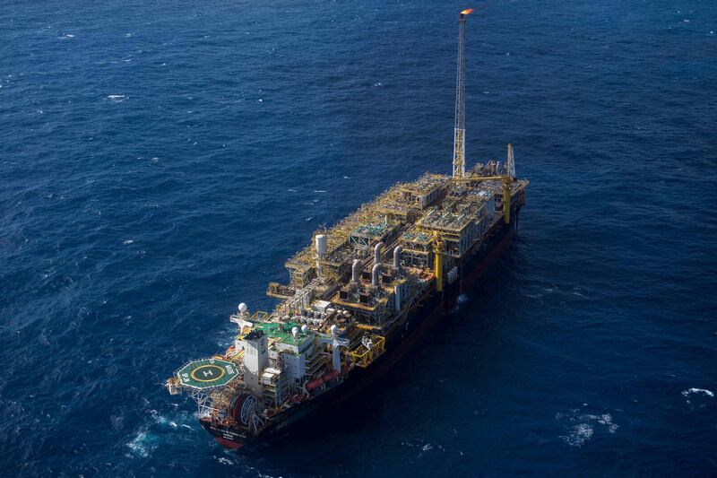 A floating production, storage and offloading vessel, or FPSO. AFP