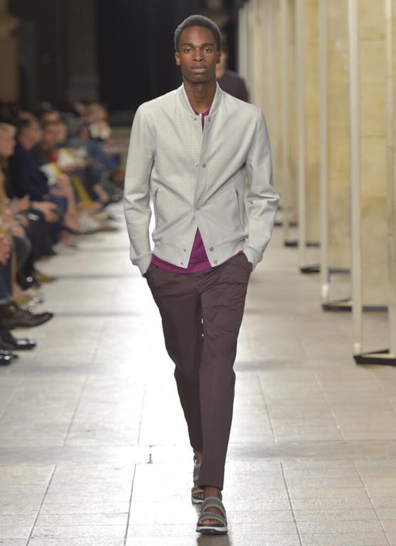 Look 36 of Véronique Nichanian’s Hermès SS17 menswear collection. Courtesy Hermès