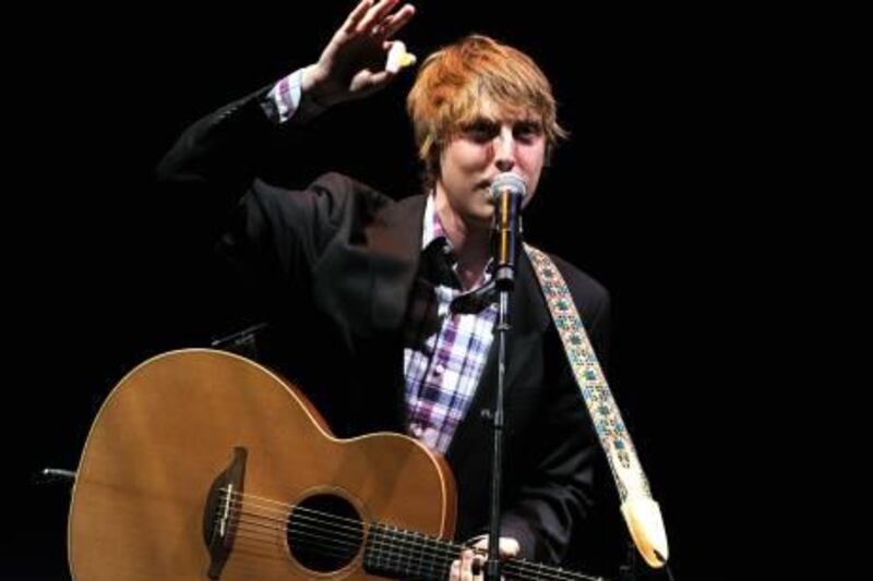 LOS ANGELES, CA - SEPTEMBER 16: Musician Eric Hutchinson performs onstage during Glamorama presented by Macy's Passport at Orpheum Theatre on September 16, 2010 in Los Angeles, California.   Kevin Winter/Getty Images/AFP