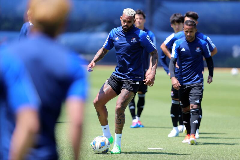 Striker Anderson Lopes takes part in a Yokohama F Marinos training session in Kurihama, Japan. Yokohama take on Al Ain on Saturday in the Asian Champions League final first leg at the Japanese club's Nissan Stadium. All photos: Chris Whiteoak / The National