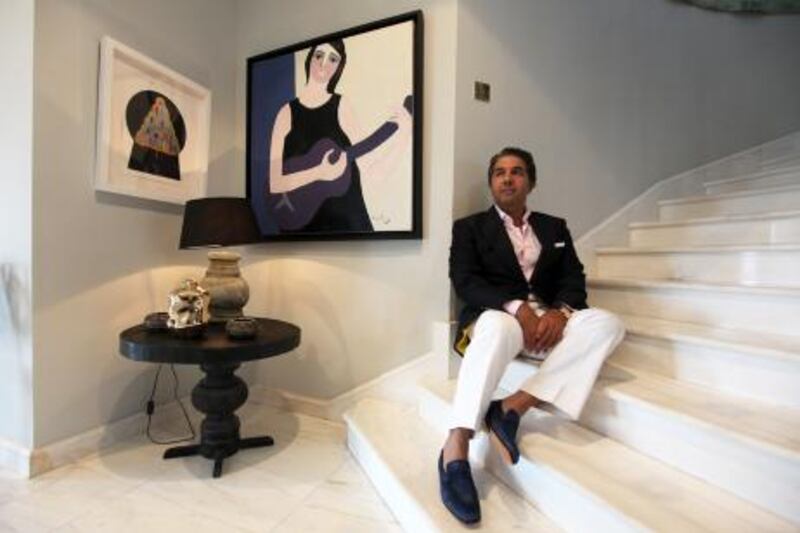 
DUBAI, UNITED ARAB EMIRATES Ð July 21: Ramin Salsali, Art Collector at his villa on Palm Jumeirah in Dubai. (Pawan Singh / The National) For Arts & Life. Story by Colin