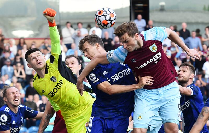 LEEDS RATINGS: Illan Meslier 6 - Looked shaky in the air during the opening stages but faced Burnley’s threats well. He was off balance for Burnley’s goal and wouldn’t have been happy to see the ball roll over the line. Important save in the final stages to keep Wood out. Reuters