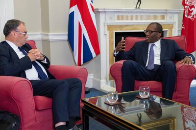 UK Chancellor Kwasi Kwarteng meets Bank of England Governor Andrew Bailey to discuss how they will work closely together over the coming months. Photo: HM Treasury