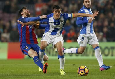 Diego Rico, centre, has joined Bournemouth from Leganes. Reuters