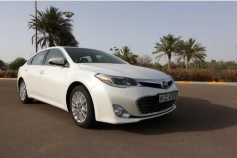 The Toyota Avalon is as relaxed as an S-Class Mercedes at normal cruising speeds, but fails to excite our Motoring editor. Fatima Al Marzooqi / The National