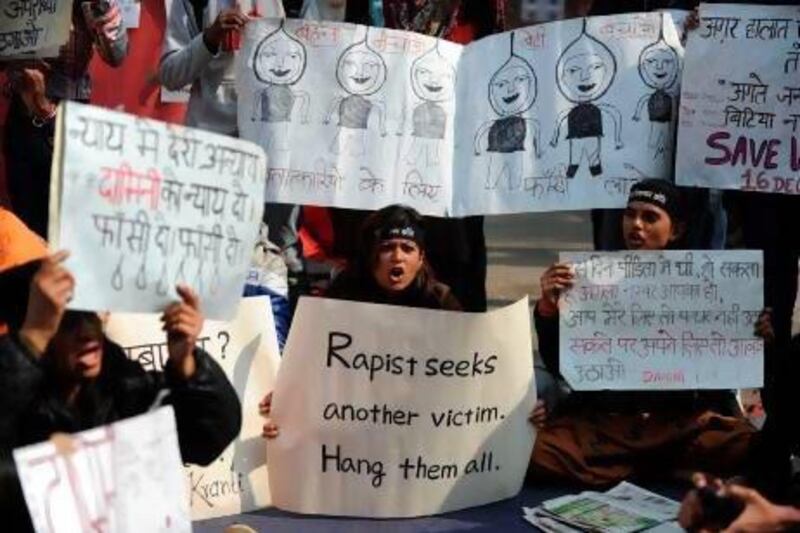 The Indian government plans introduce harsher penalties for rape, including the death sentence, in response to a nationwide outcry after the gang rape and murder of a young woman in the capital in December. Sajjad Hussain / AFP