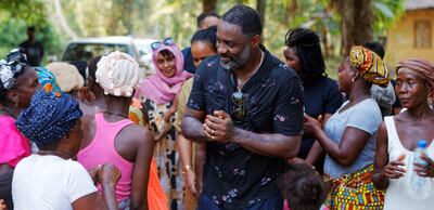 Idris Elba visited IFAD-supported projects in Sierra Leone in December 2019. Courtesy IFAD