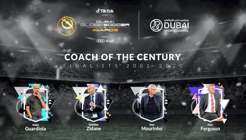 Coach of the Century - Finalists 2001-2020. courtesy: Dubai Globe Soccer Awards.